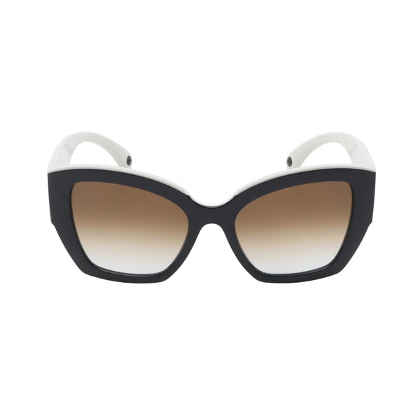 CHANEL Butterfly Shape Eyewear sunglasses 6058 Plastic Black White Used  women
