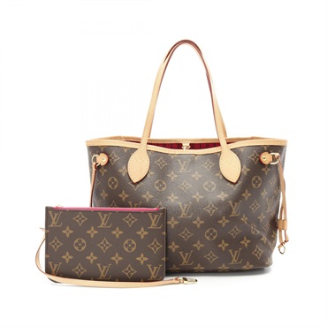 LOUIS VUITTON Neverfull PM shoulder Tote Bag M41245 Monogram Canvas Pivoine LV
