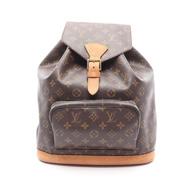 LOUIS VUITTON Montsouris GM Backpack Bag M51135 Monogram Canvas Used Women LV