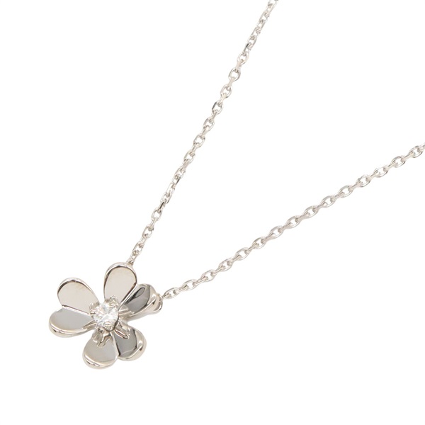 Van Cleef & Arpels Frivole Mini Diamond Necklace 18KWG White Gold Used women