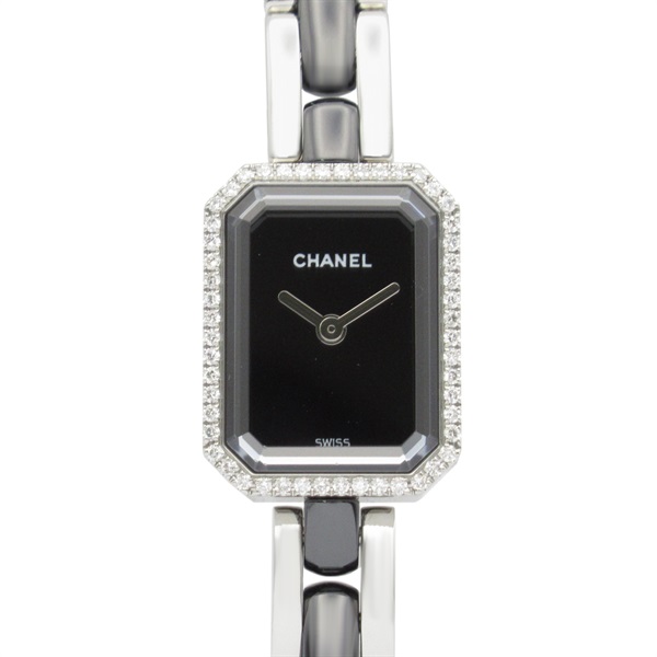 CHANEL Premiere Diamond Bezel Wrist Watch H3058 Quartz ceramic SS Used Women