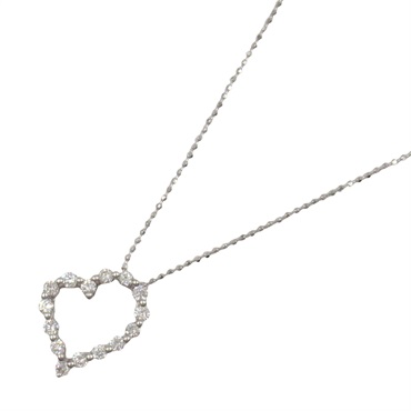 JEWELRY Diamond Necklace Pendant 18KWG White Gold Used women
