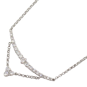 JEWELRY Diamond Necklace 18KWG White Gold Used women