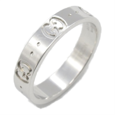 GUCCI Icon Ring 18KWG White Gold Used unisex US size 5.75