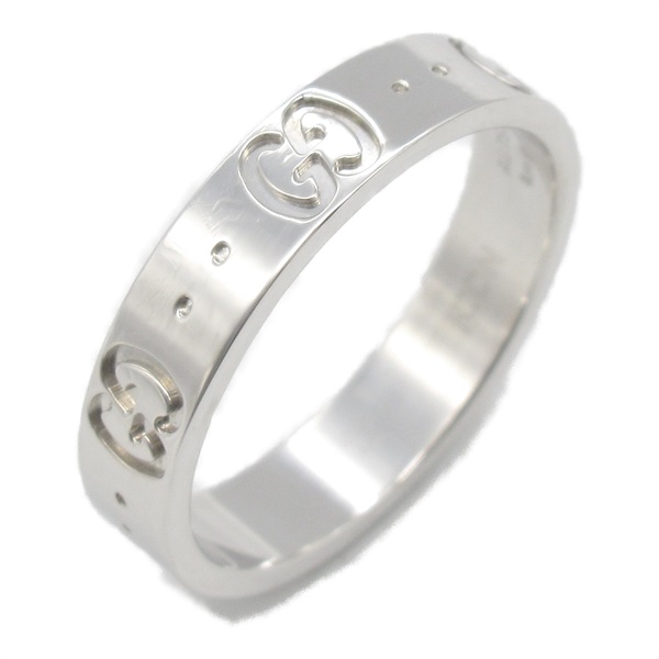 GUCCI Icon Ring 18KWG White Gold Used unisex US size 5.75