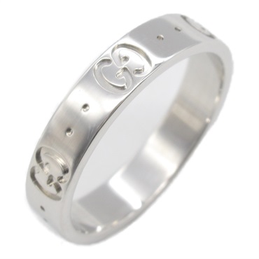 GUCCI Icon Ring 18KWG White Gold Used unisex US size 6.25