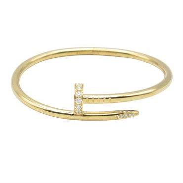 CARTIER Juste un Clou Bracelet Diamond B6048616 18KYG Gold Used Women