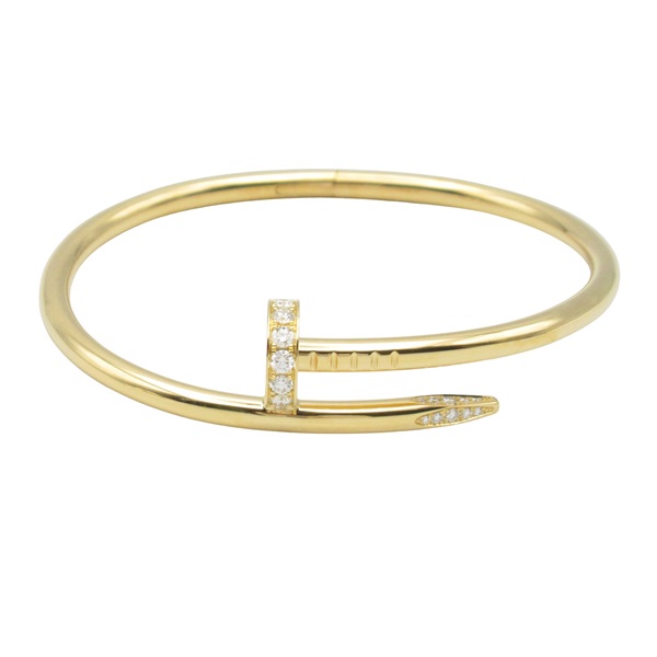 CARTIER Juste un Clou Bracelet Diamond B6048616 18KYG Gold Used Women