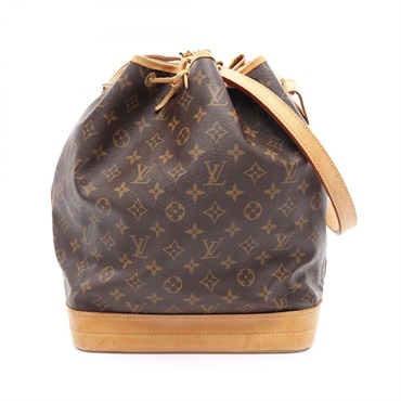 LOUIS VUITTON Noe Shoulder Bag M42224 Monogram canvas leather Brown Used Women