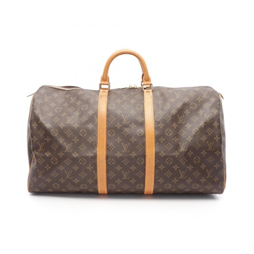 LOUIS VUITTON Keepall55 Handbag M41424 Monogram canvas leather Brown Used unisex