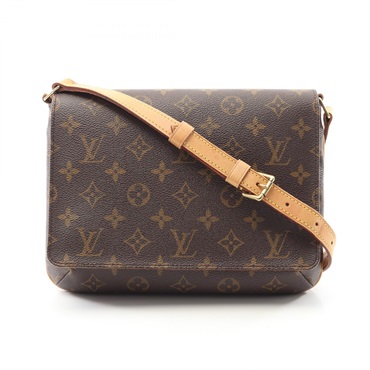 LOUIS VUITTON Musette Tango short shoulder bag M51257 Monogram canvas Brown Used