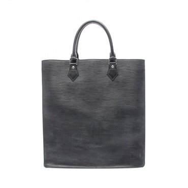 LOUIS VUITTON Sac Plat Hand Tote Bag M59242 Epi leather Black Used Women LV