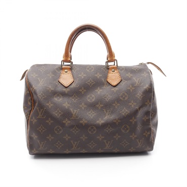 LOUIS VUITTON Speedy 30 Handbag M41526 Monogram canvas leather Brown Used Women