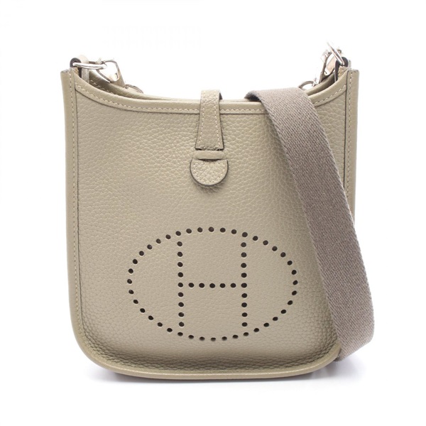 HERMES Evelyne TPM Shoulder Bag A Taurillon Clemence Sauge Used SHW