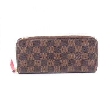 LOUIS VUITTON Portefeuille Clemence Around long wallet purse N60534 Damier used