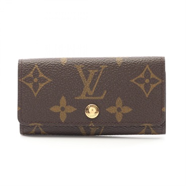 LOUIS VUITTON Multicles 4 key holder case M69517 Monogram canvas Brown Used LV