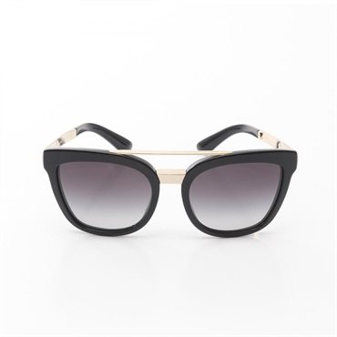 DOLCE & GABBANA sunglasses eyewear Plastic Gold Plated Black Used Women