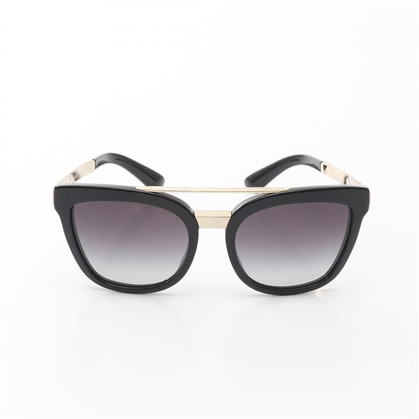 DOLCE & GABBANA sunglasses eyewear Plastic Gold Plated Black Used Women