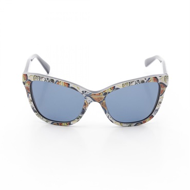 DOLCE & GABBANA Mallorca pattern sunglasses eyewear DG4237 Plastic White Navy