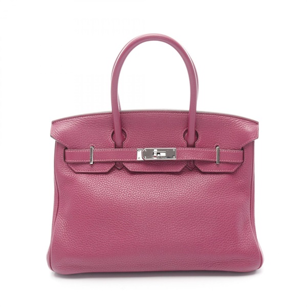 HERMES Birkin 30 Handbag O Taurillon Clemence leather Tosca Used SHW