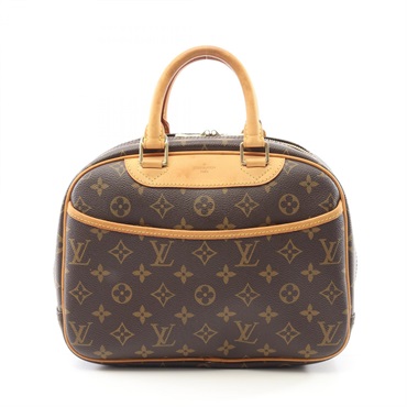LOUIS VUITTON Trouville Handbag M42228 Monogram canvas leather Brown Used Women
