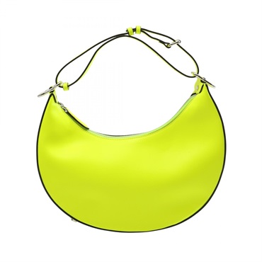 FENDI Fendigraphy Logo Hobo Shoulder Handbag 8BR798 Leather Green Used Women