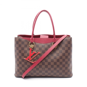 LOUIS VUITTON LV Riverside Hand shoulder bag N40052 Damier leather Lie de vin LV