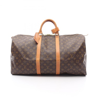 LOUIS VUITTON Keepall55 Handbag M41424 Monogram canvas leather Brown Used unisex