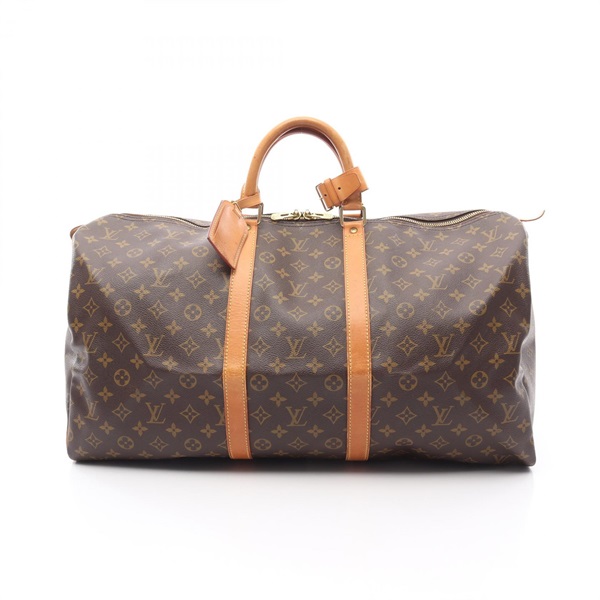 LOUIS VUITTON Keepall55 Handbag M41424 Monogram canvas leather Brown Used unisex