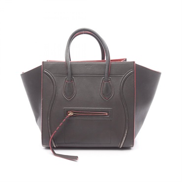 CELINE Luggage phantom Hand Tote Bag leather Brown Used Women