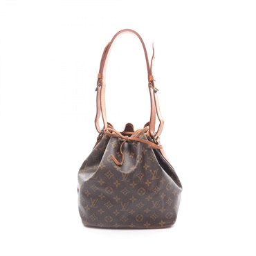 LOUIS VUITTON Petit Noe Shoulder Bag M42226 Monogram canvas Brown Used Women LV