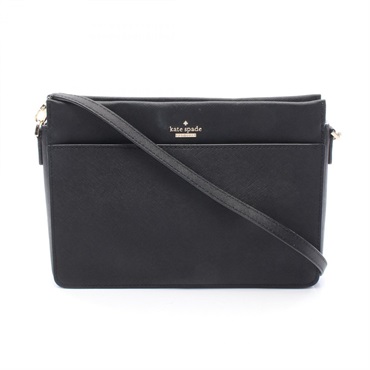 Kate Spade Crossbody Shoulder Bag PXRUA053 Leather Black Used Women
