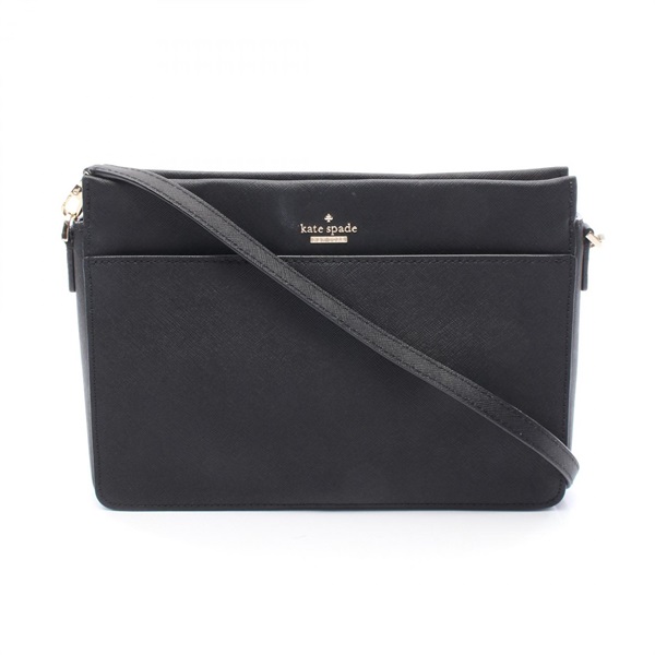 Kate Spade Crossbody Shoulder Bag PXRUA053 Leather Black Used Women