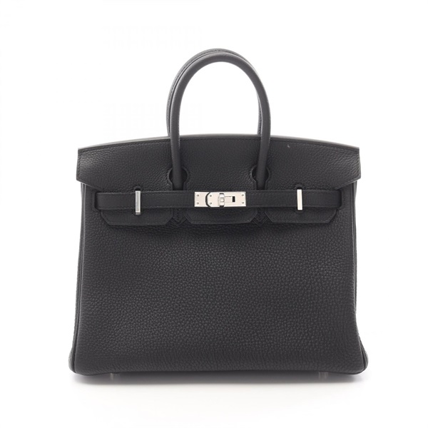 HERMES Birkin 25 Handbag 041344CK Togo leather Black Used Women D SHW