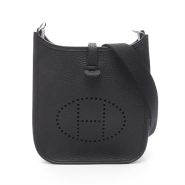 HERMES Evelyne TPM Shoulder crossbody Bag W Taurillon Clemence Black SHW Used