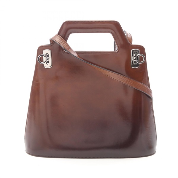 Salvatore Ferragamo Shoulder crossbody Handbag 21 7146 leather Brown Used Women