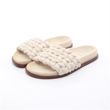Chloe Braid Sandals leather Beige Size 37 Used Women