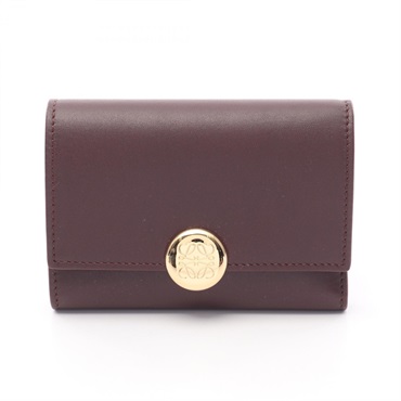 LOEWE Pebble Vertical Small Tri-fold wallet purse CANBS33X01LE7110 leather