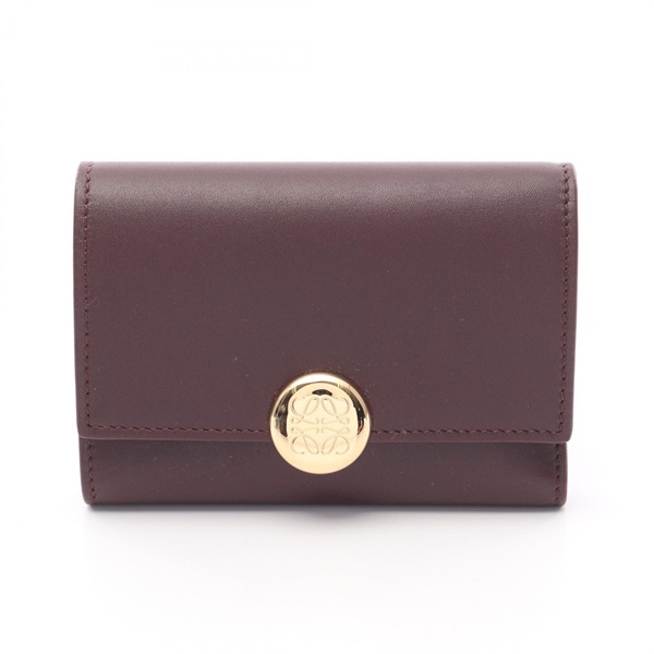 LOEWE Pebble Vertical Small Tri-fold wallet purse CANBS33X01LE7110 leather