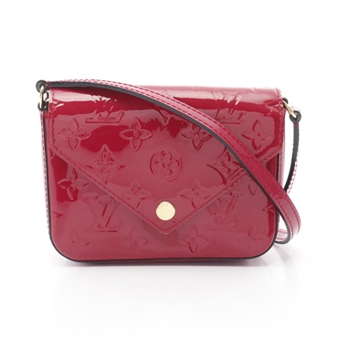 LOUIS VUITTON Sac Lucy Shoulder Bag M90285 Vernis leather Rose Andian Used Women