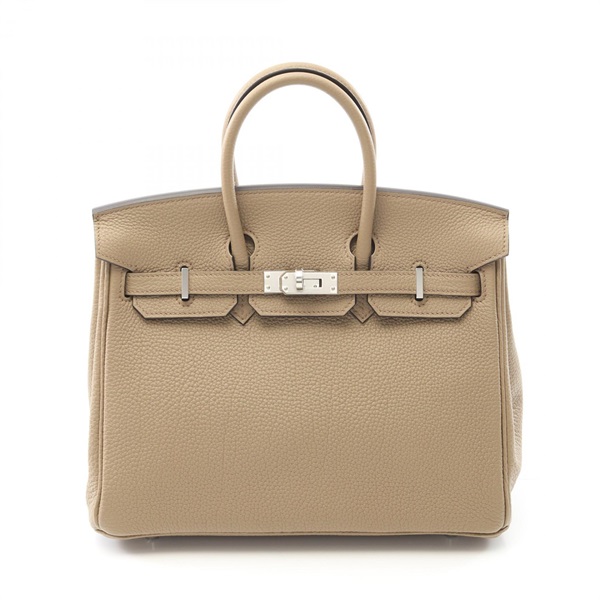 HERMES Birkin 25 Handbag B Togo leather Beige Marfa Used Women SHW