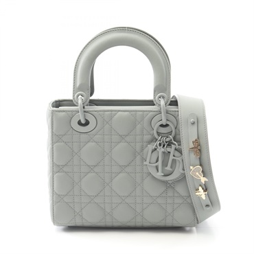 Christian Dior MY ABCDIOR Small Cannage crossbody Handbag leather Green Gray