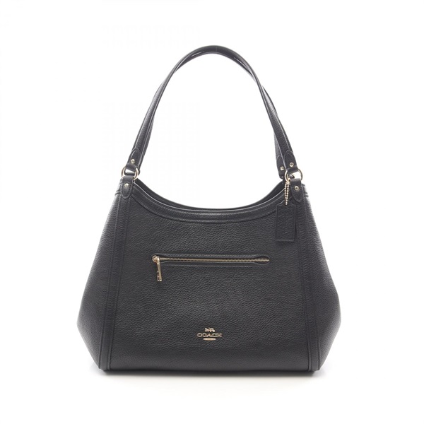 COACH Kristy Shoulder Bag Triple Compartments C6231 Leather Black Used Women