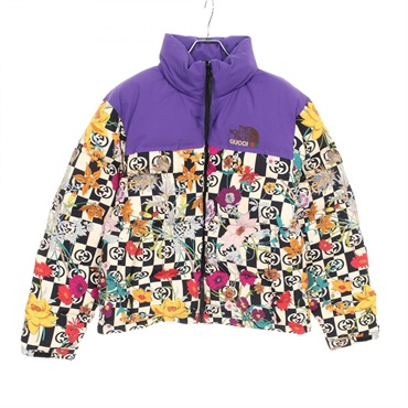 GUCCI × THE NORTH FACE Floral Down jacket 663757 Nylon Multicolor Used mens #M