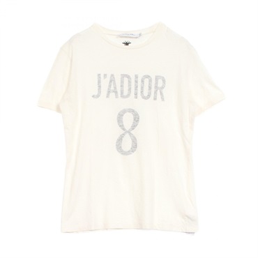 Christian Dior J'Adior 8 Print T-shirt 843T03TC428 Cotton Fabric Beige Used #XS