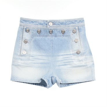 CHANEL denim shorts jeans P76229V68736 cotton Blue Used Women #34 COCO CC