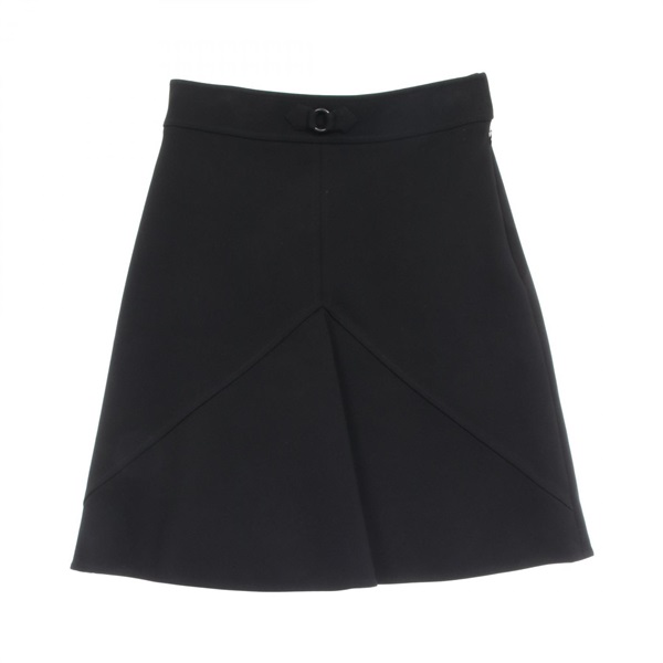 HERMES skirt 3E0315DJ Rayon Black Used Women #40