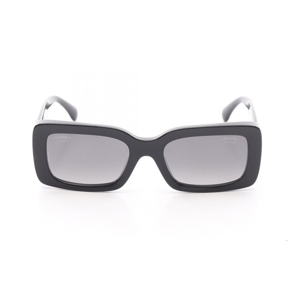 CHANEL COCO Mark sunglasses eyewear Plastic Black Used Women CC