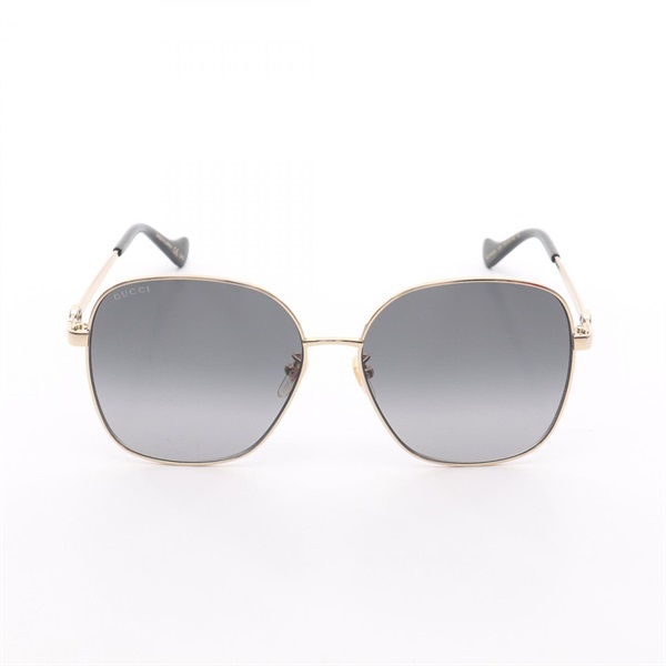GUCCI sunglasses Eyewear Gold Plated / Plastic Black Used Women
