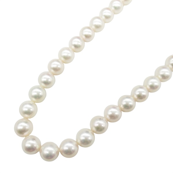 JEWELRY Pearl Necklace Silver925 14KWG White Gold Used 44cm Women